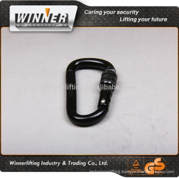 Shiny zinc coated Carabiner and heart shaped carabiner